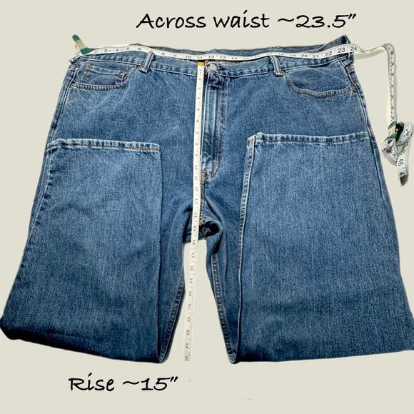 Levis Relaxed Straight 550 Baggy Jeans Stonewash Cotton 47x30* (48x32) Big&Tall - Picture 6 of 16